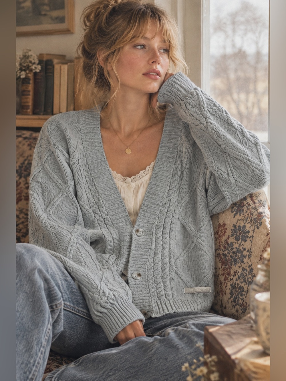 Taylor Swift Sweaters Taylor Swift Tortured Poets Department Cardigan in Grey M/